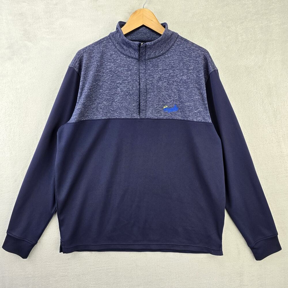 FootJoy Kansas City Royals Heather Yoke Quarter Zip Sweater Mens Large Golf MLB
